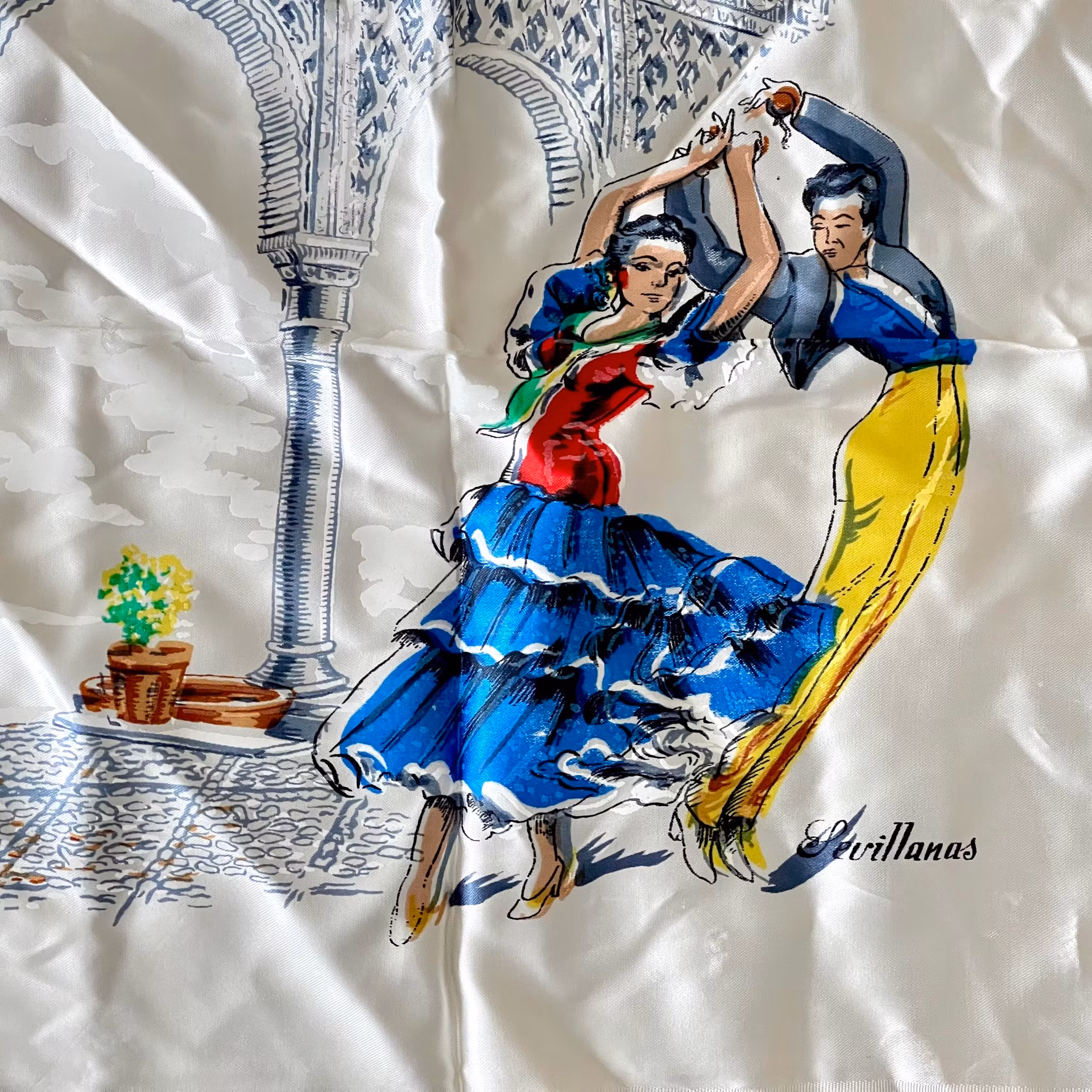 Vintage, Chusty jedwabne, Panolerias M. sanpons nr 6235