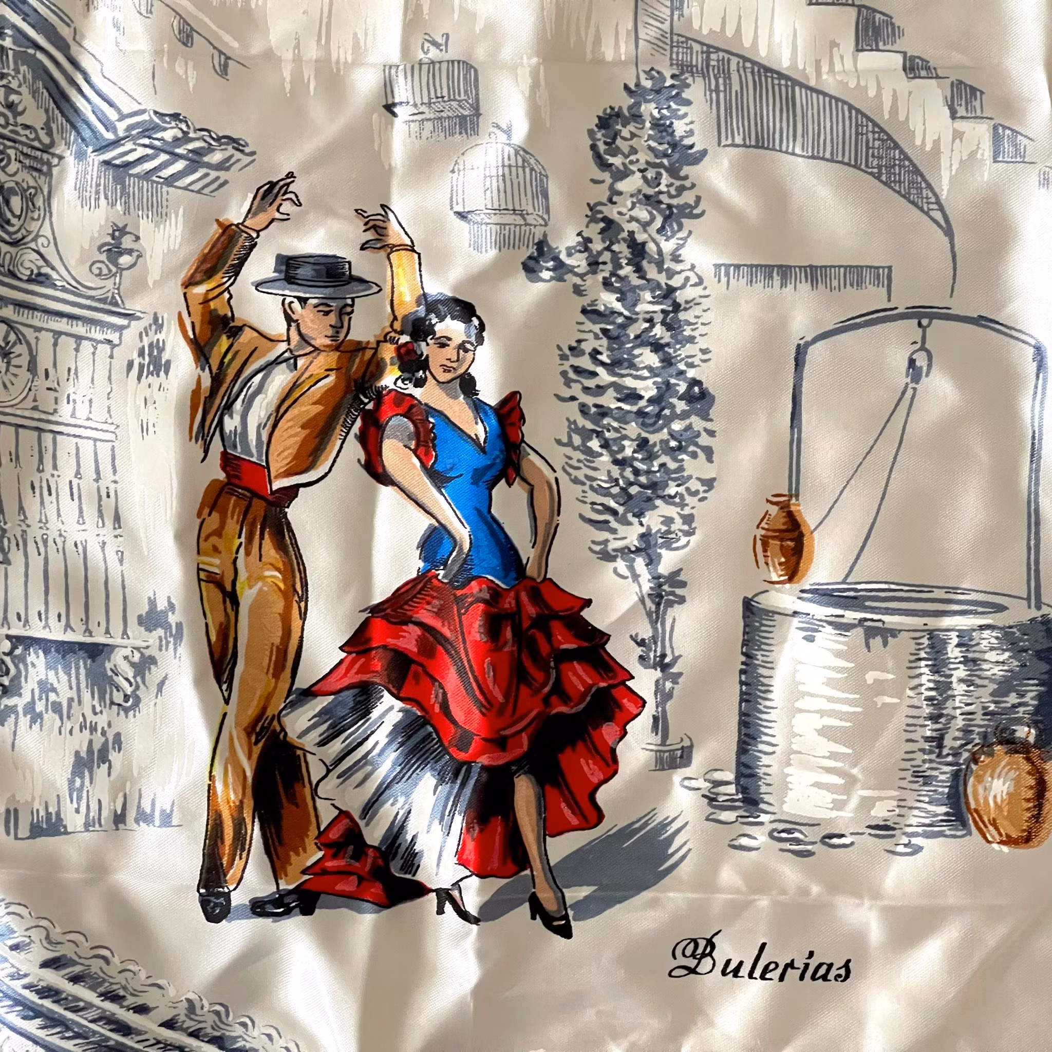 Vintage, Chusty jedwabne, Panolerias M. sanpons nr 6235