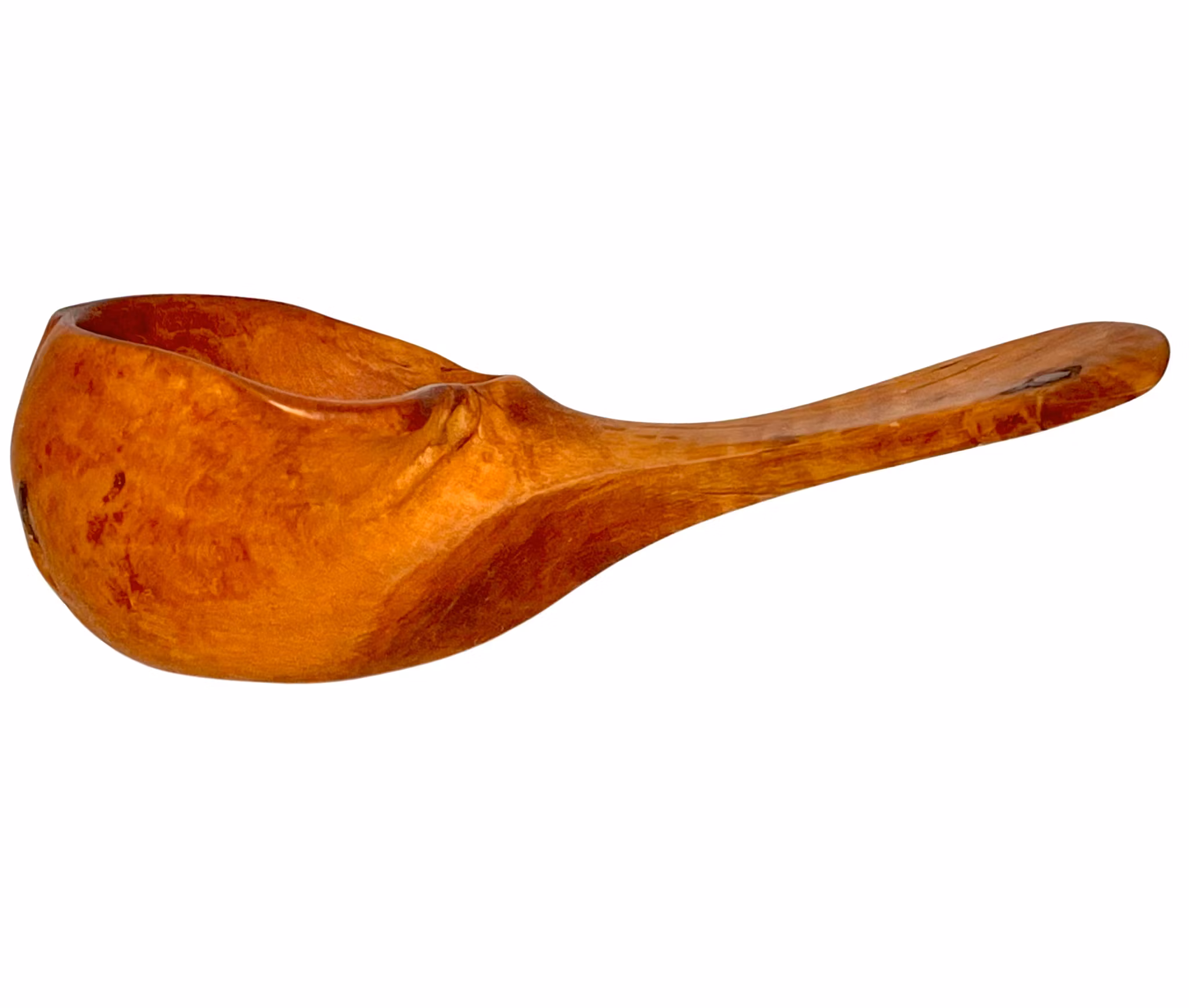 Sami-Kunsthandwerk aus geölter Birke, signiert