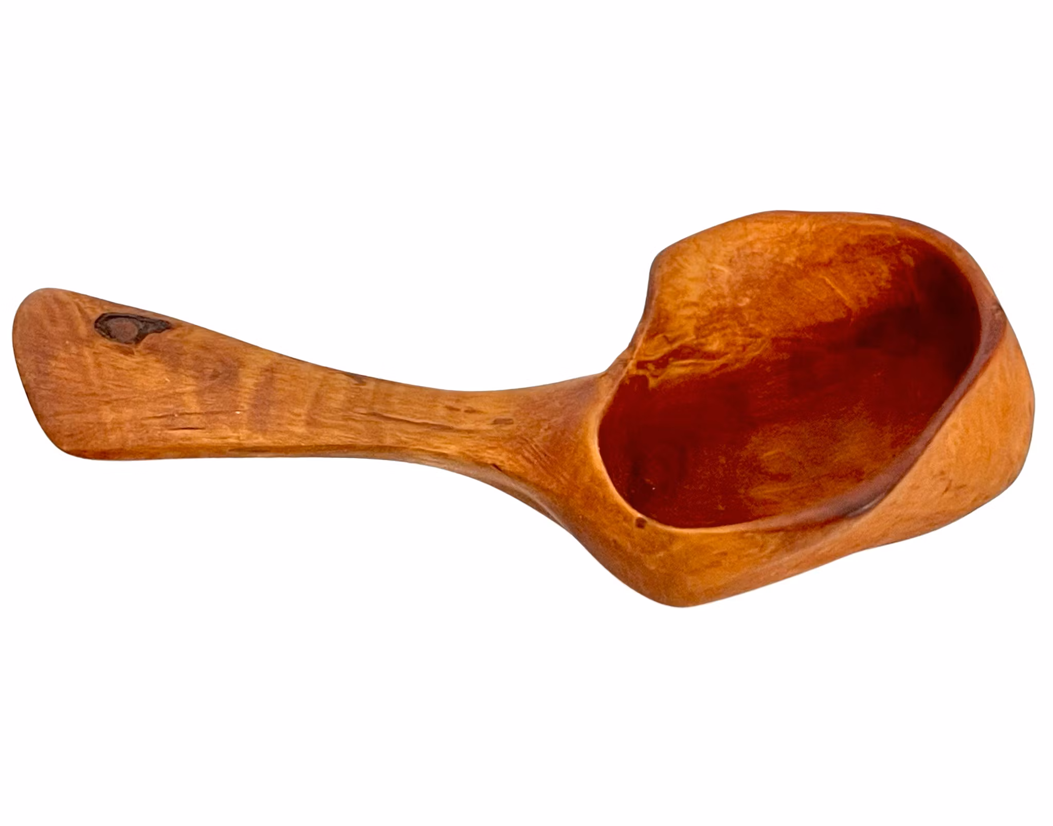 Sami-Kunsthandwerk aus geölter Birke, signiert