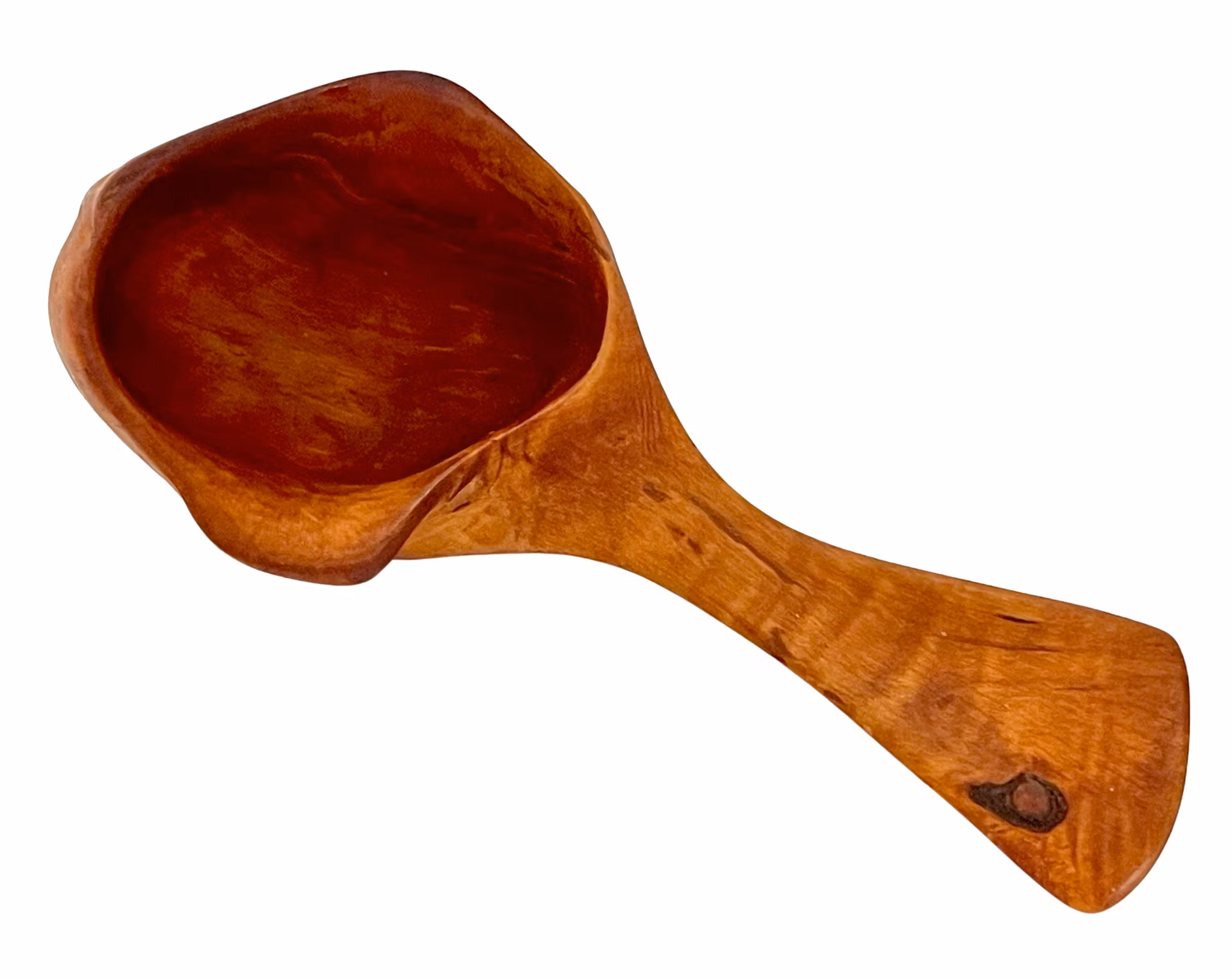 Sami-Kunsthandwerk aus geölter Birke, signiert