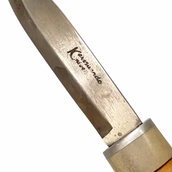 Samisk karesuando kniv, renhorn och trä