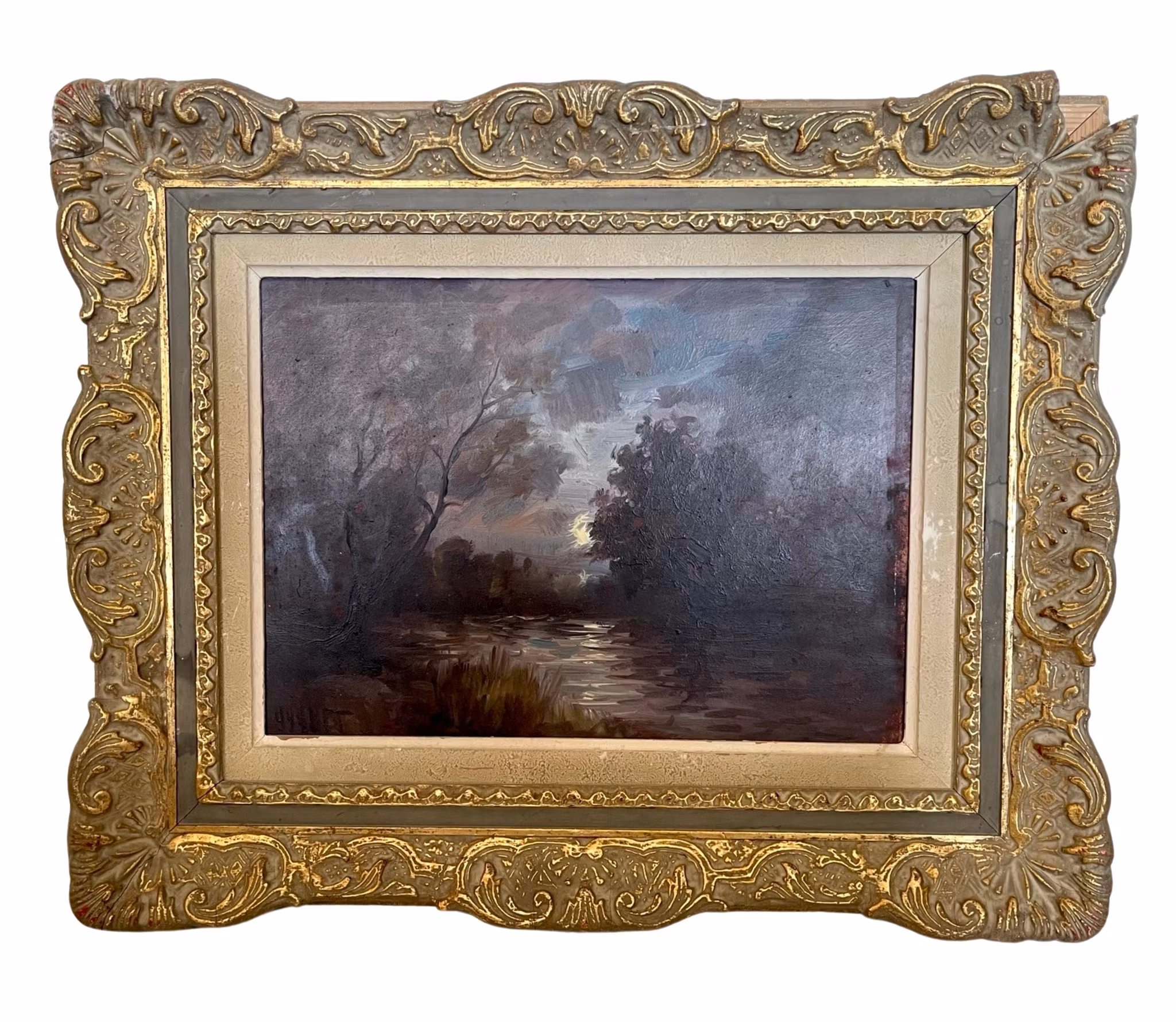 Olof Dynet, Olja på pannå, signerad