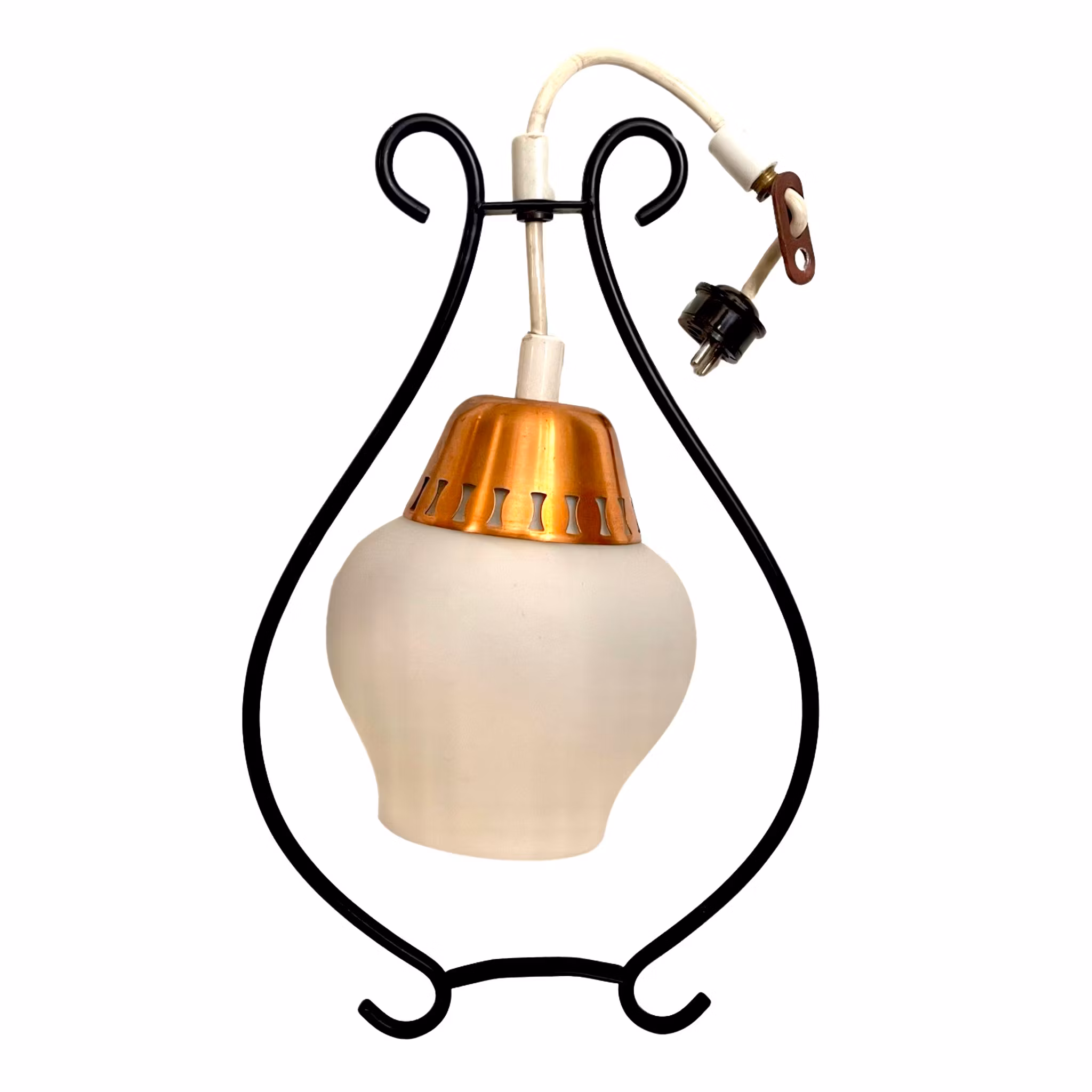 Vintage, Smeedijzeren plafondlamp raamlamp