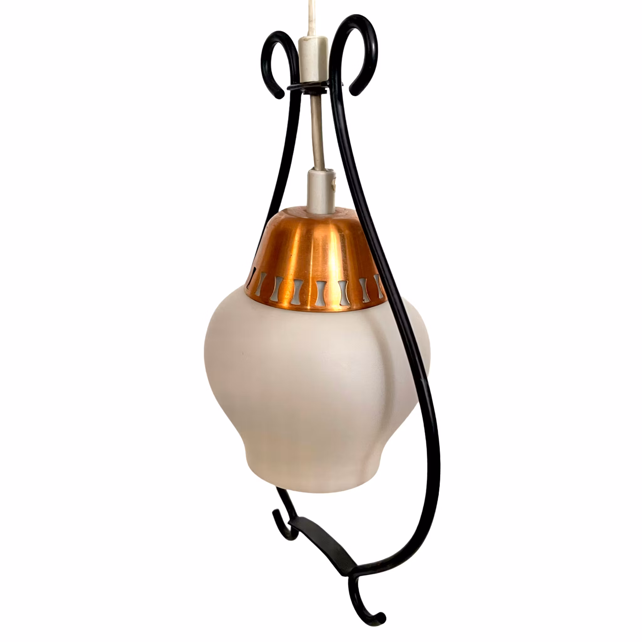 Vintage, Smeedijzeren plafondlamp raamlamp