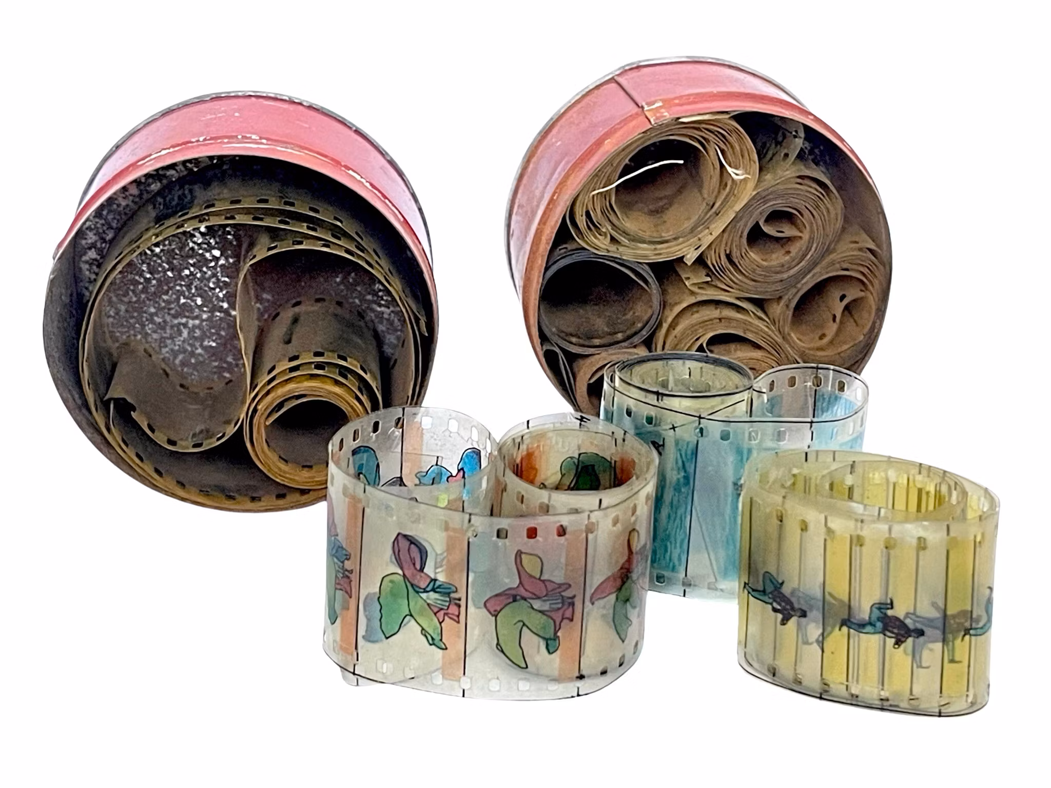 Antique film roll, three boxes from GBN Bavaria early 20th century