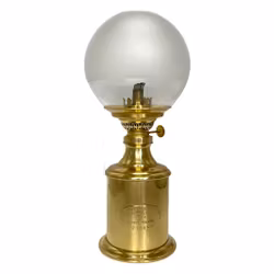 Fotogenlampa, mässing, GV Harnisch, Eftf, Kjøbenhavn design 27565