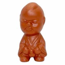 Mini Oriental Shaman figurin, Terracotta, signerad