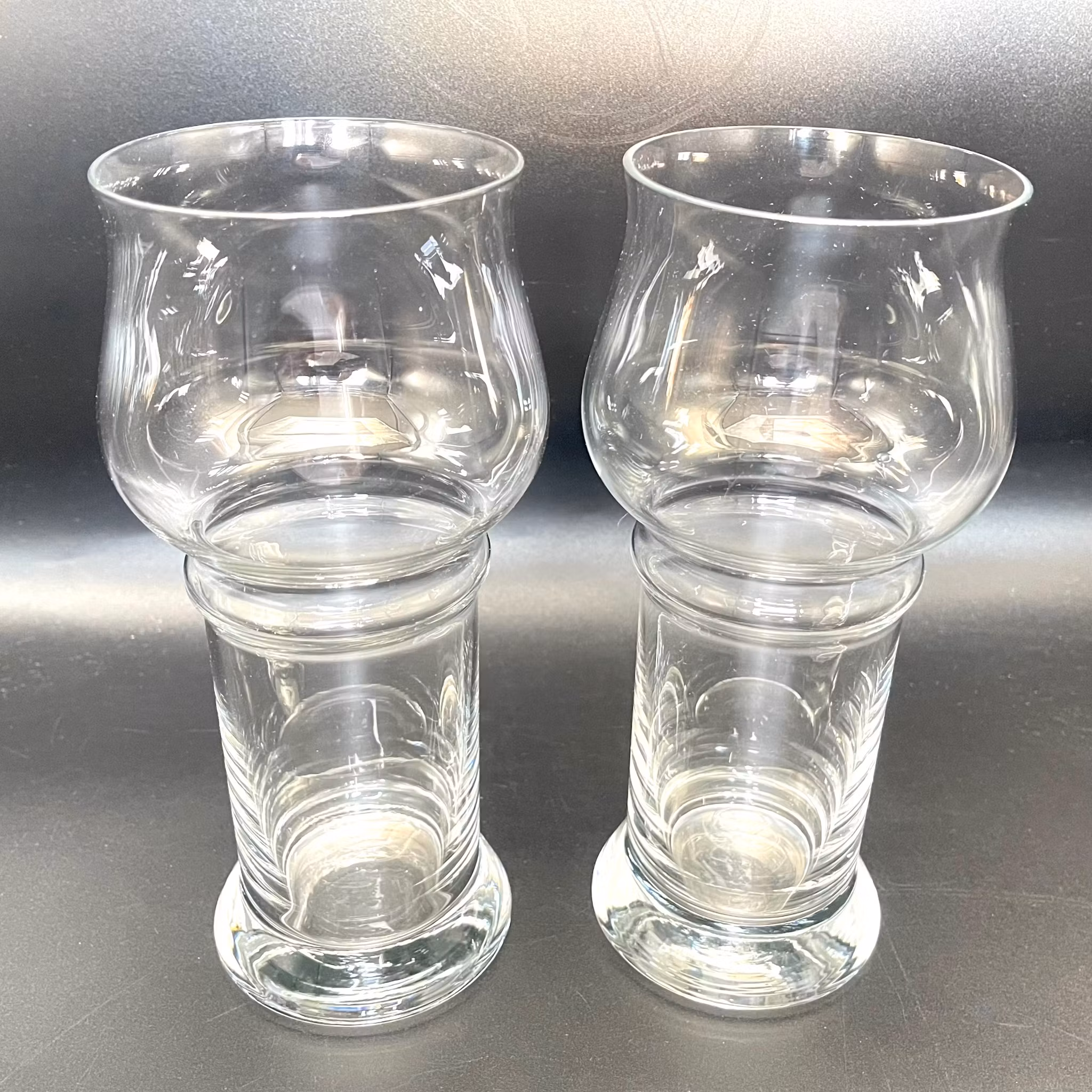 2 stk, Ølglas, Pokal, Olle Alberius, Orrefors