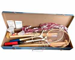 Vintage, Badminton set i väska