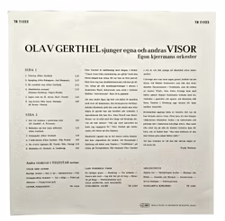 Olav Gerthel Sjunger Egna Och Andras Visor, LP