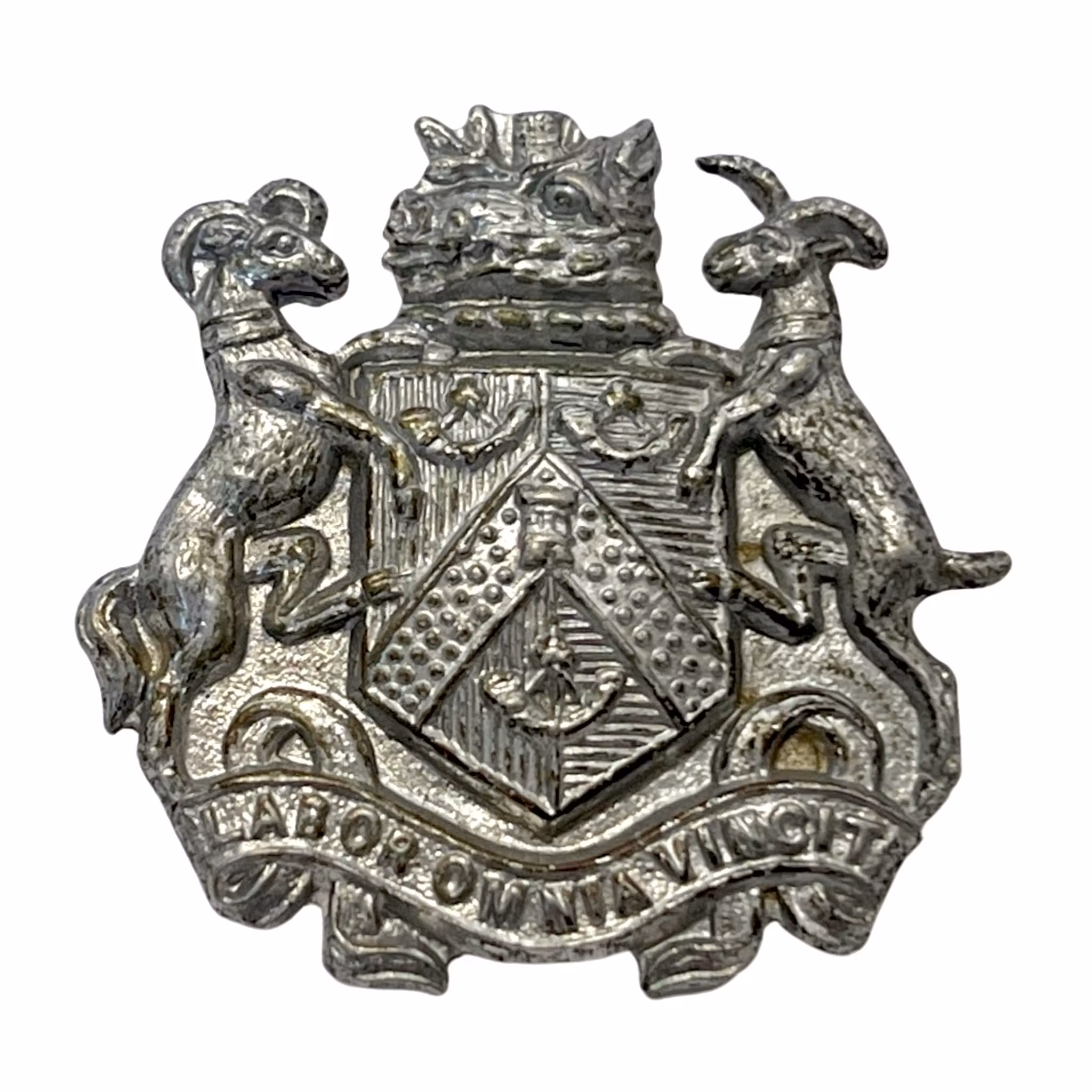 15 pcs Bradford City Tramways, Collar/strike badge, chrome, from the 1930s/1940s onwards