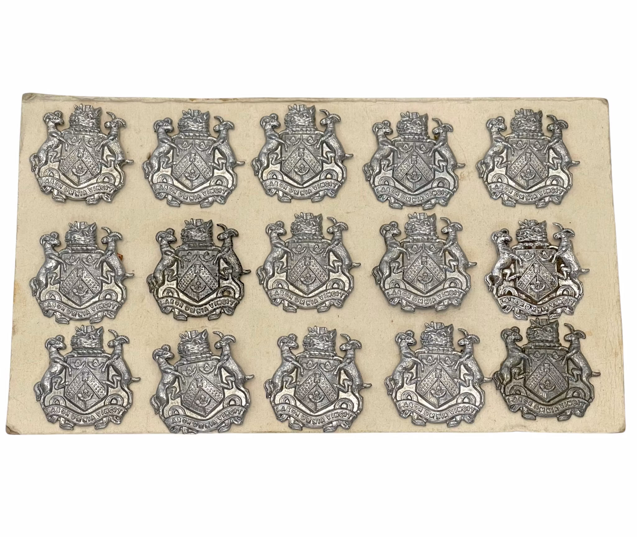 15 pcs Bradford City Tramways, Collar/strike badge, chrome, from the 1930s/1940s onwards