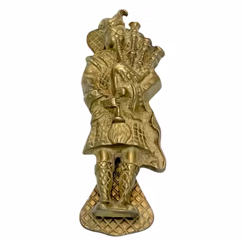 Vintage mässing skotsk dörr knacker, rustik säckpipa dörrknackare