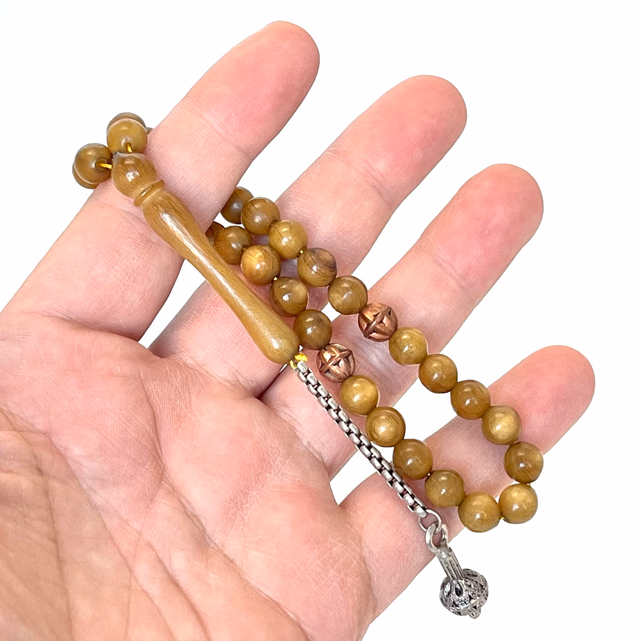 Iskender Ustadan, Rosaire ottoman / Misbaha, corne de rhinocéros, début du XXe siècle