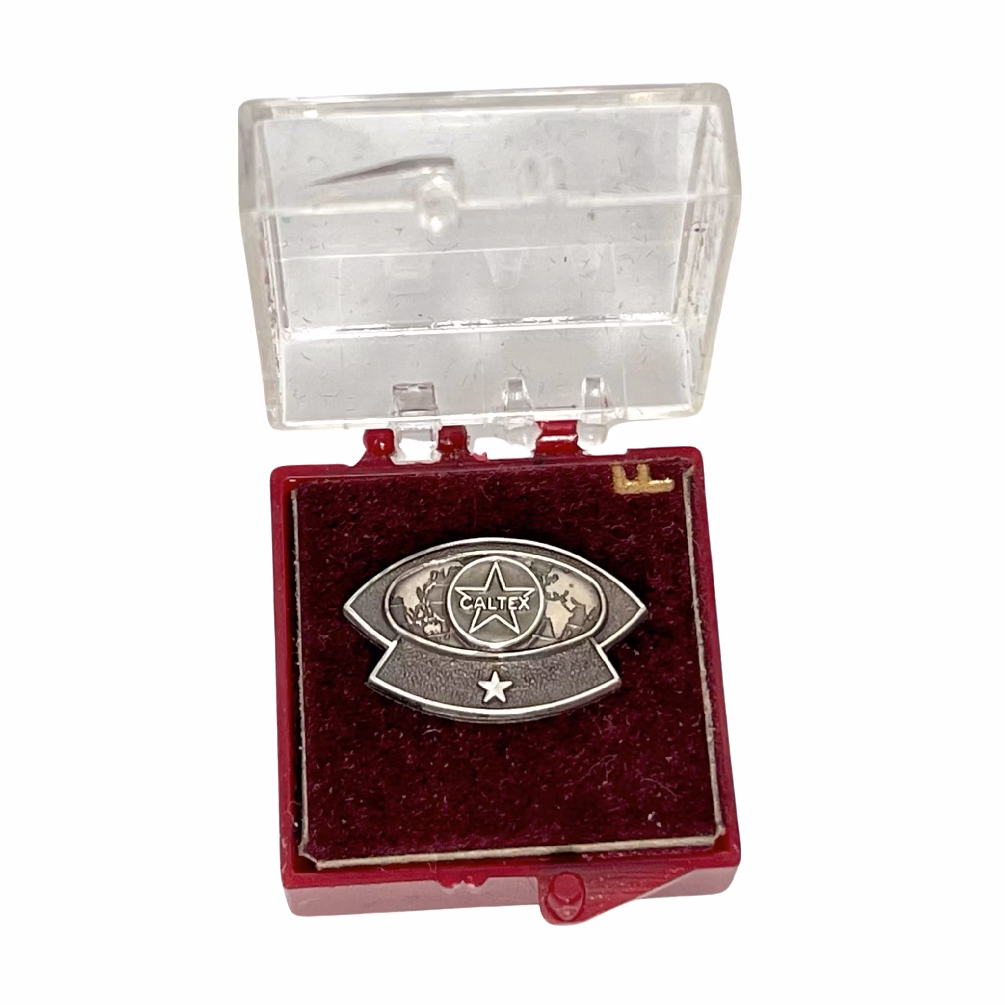 Caltex service, brooch, silver