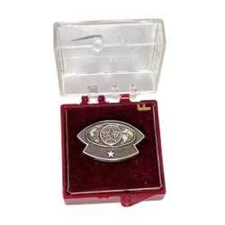 Servicio Caltex, broche, plata.