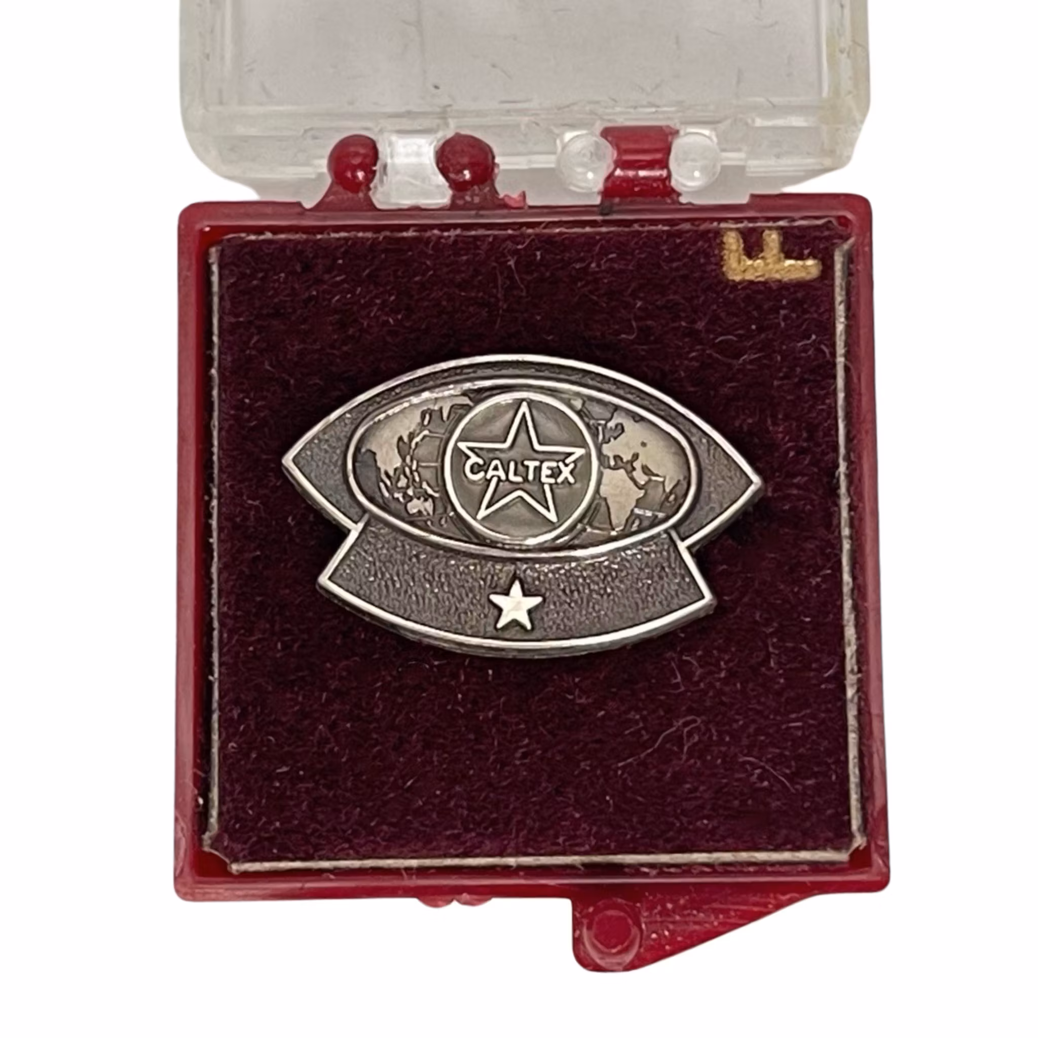 Caltex service, brooch, silver