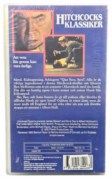 Hitchcocks Klassiker, Mannen Som Visste För Mycket, VHS NY