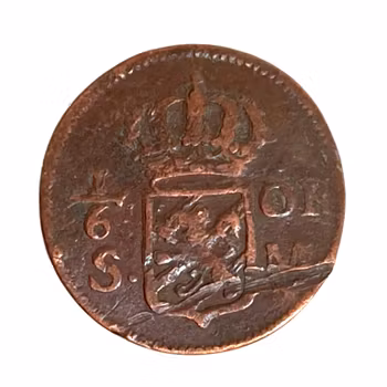 1/6 öre kopparmynt, 1718 Karl XII, Sverige