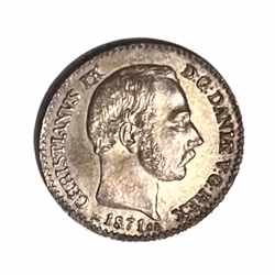 4 Skilling 1871 Silvermynt, Danmark