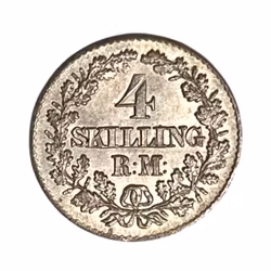 4 Skilling 1871 Silvermynt, Danmark