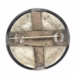 Antieke handbeschilderde porseleinen broche