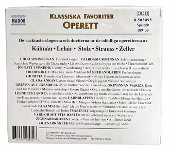 Klassiska Favoriter, Operett, CD NY