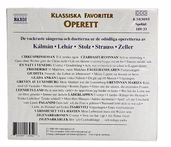 Klassiska Favoriter, Operett, CD NY