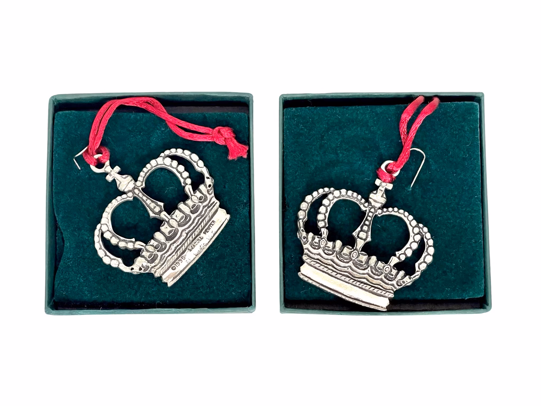 1996 Seagull pewter, two pewter crowns