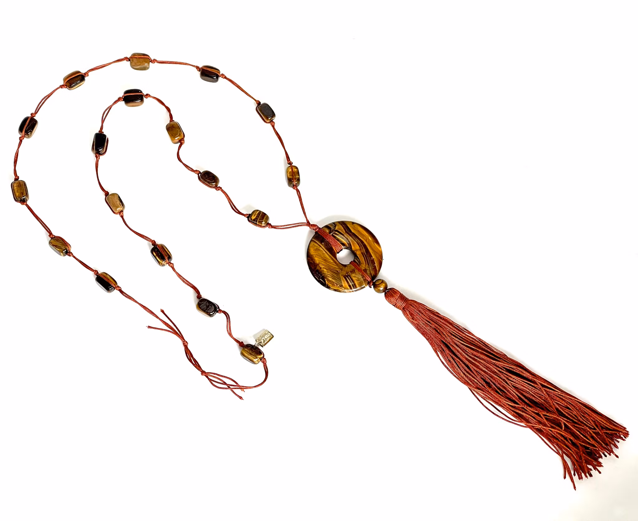 Viva la Diva, colgante, collar con piedra ojo de tigre