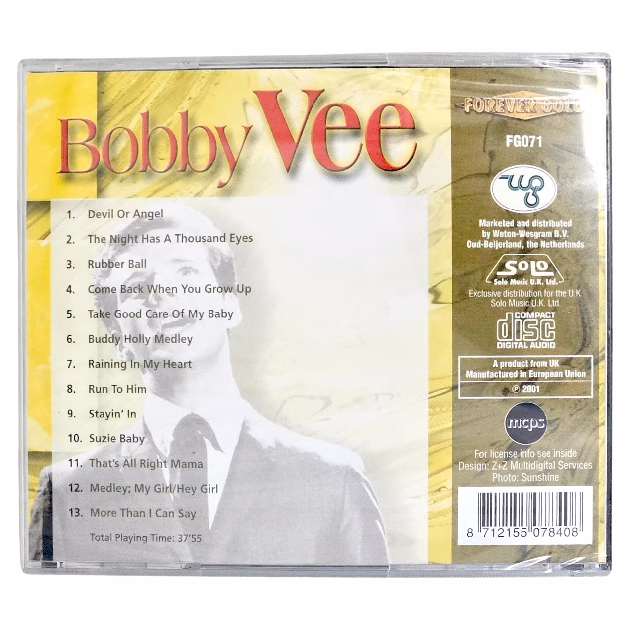 Bobby Vee, Forever Gold, CD NY