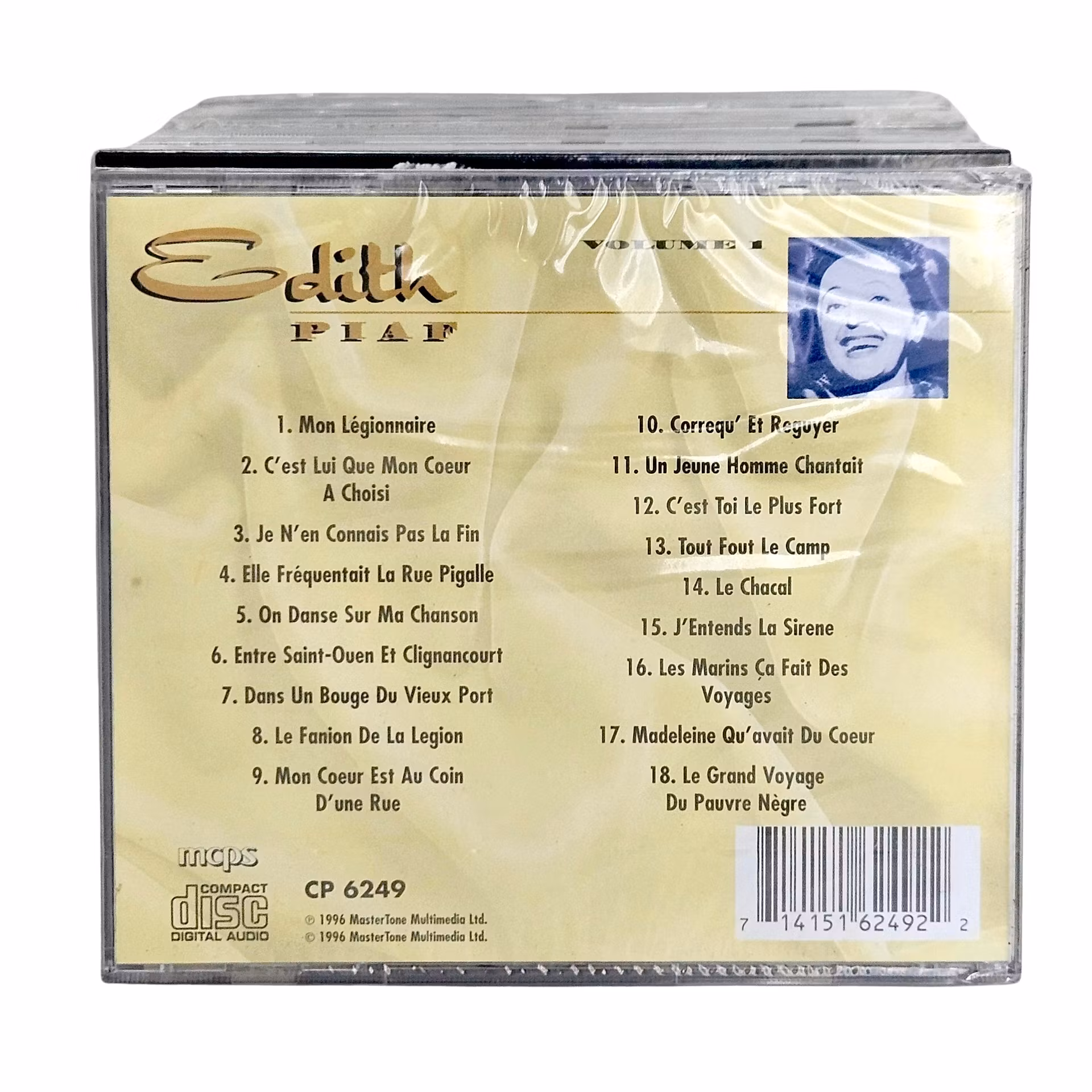 Edith Piaf, Volume 1, CD NY