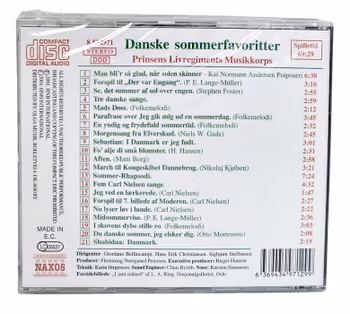Danske Sommerfavoritter, Prinsens Livregiments Musikkorps, CD NY