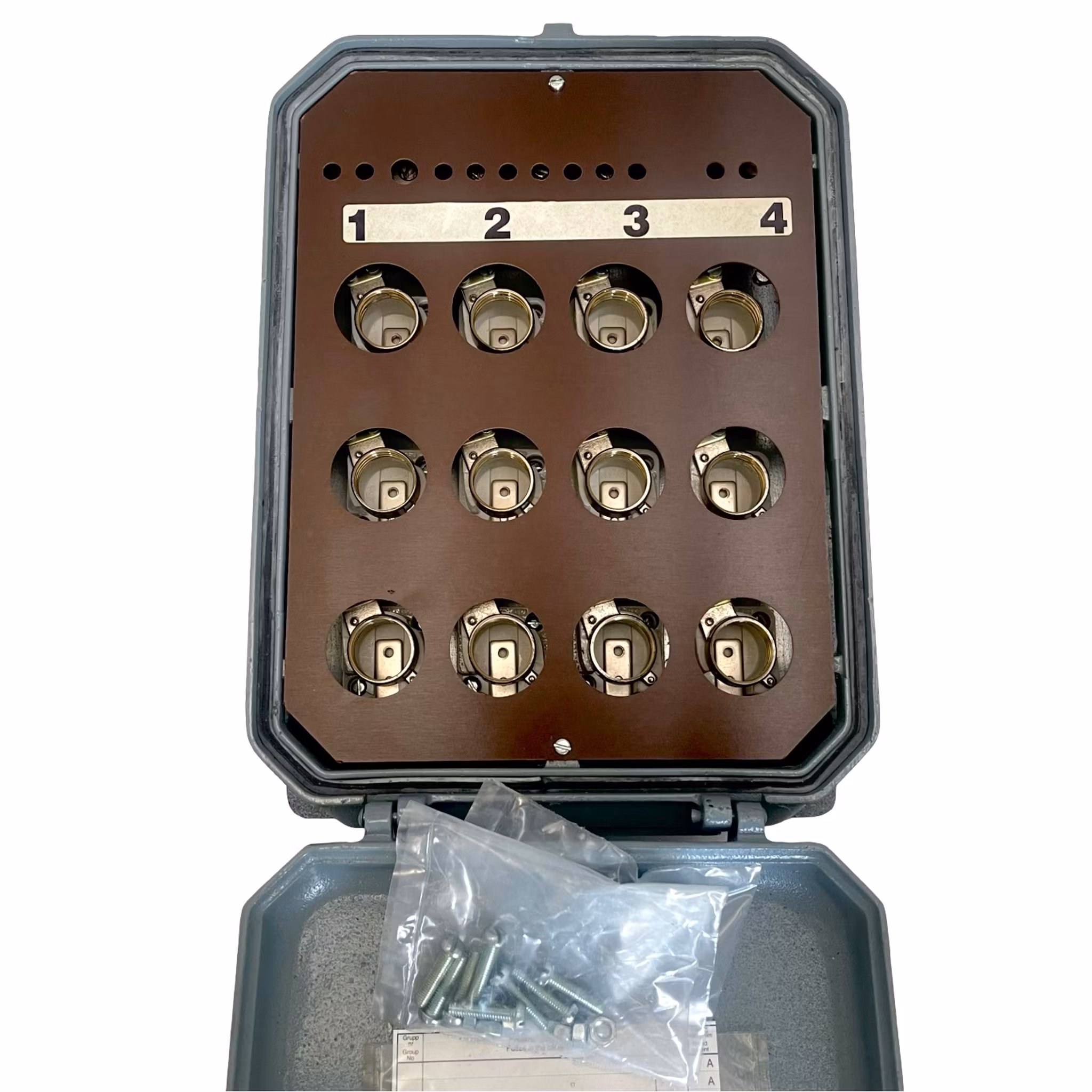 Armario eléctrico con caja de fusibles de rosca GEA G 34, 4 grupos