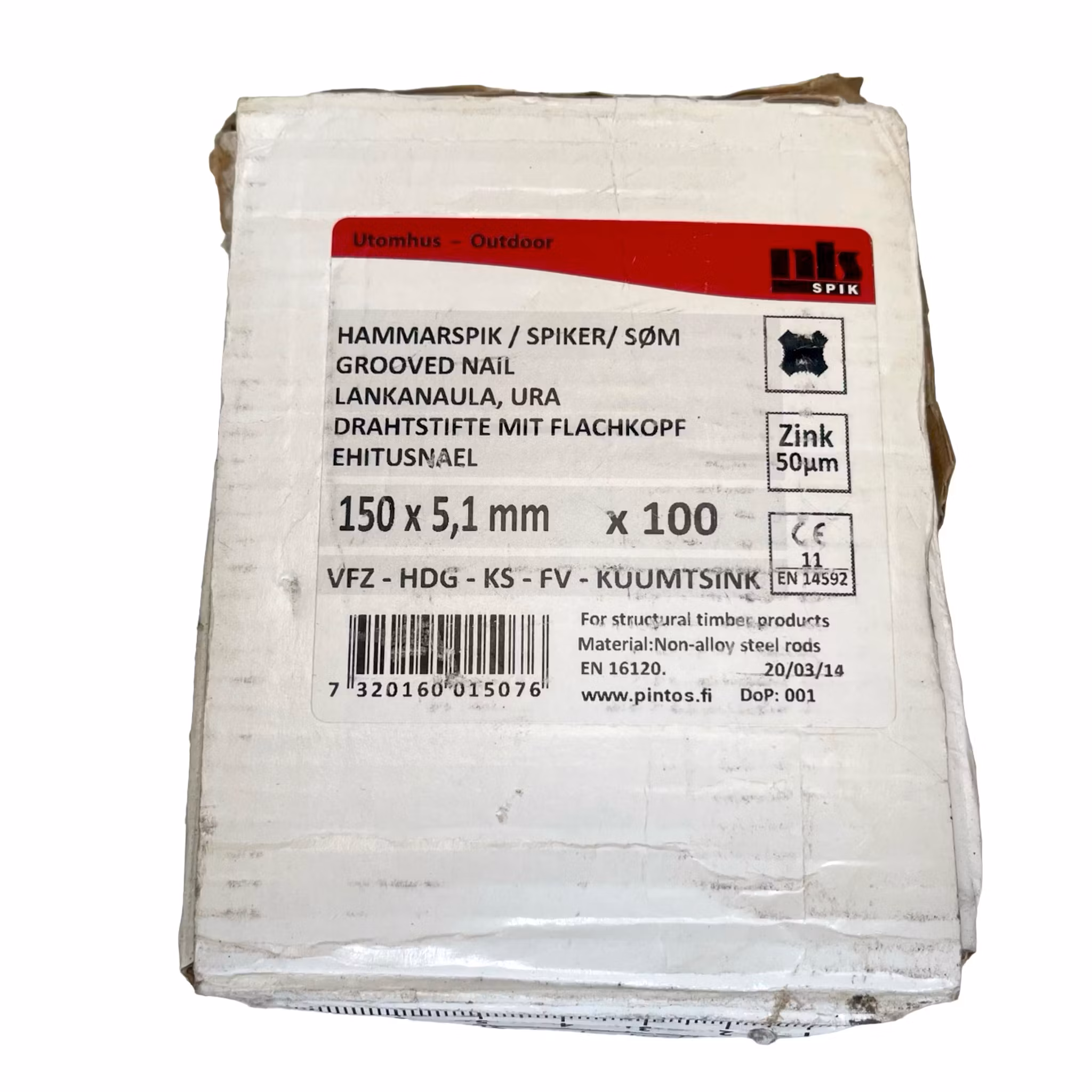 NTS-naula Ruotsi, vasaranaula 150x5,1 mm, 100 kpl