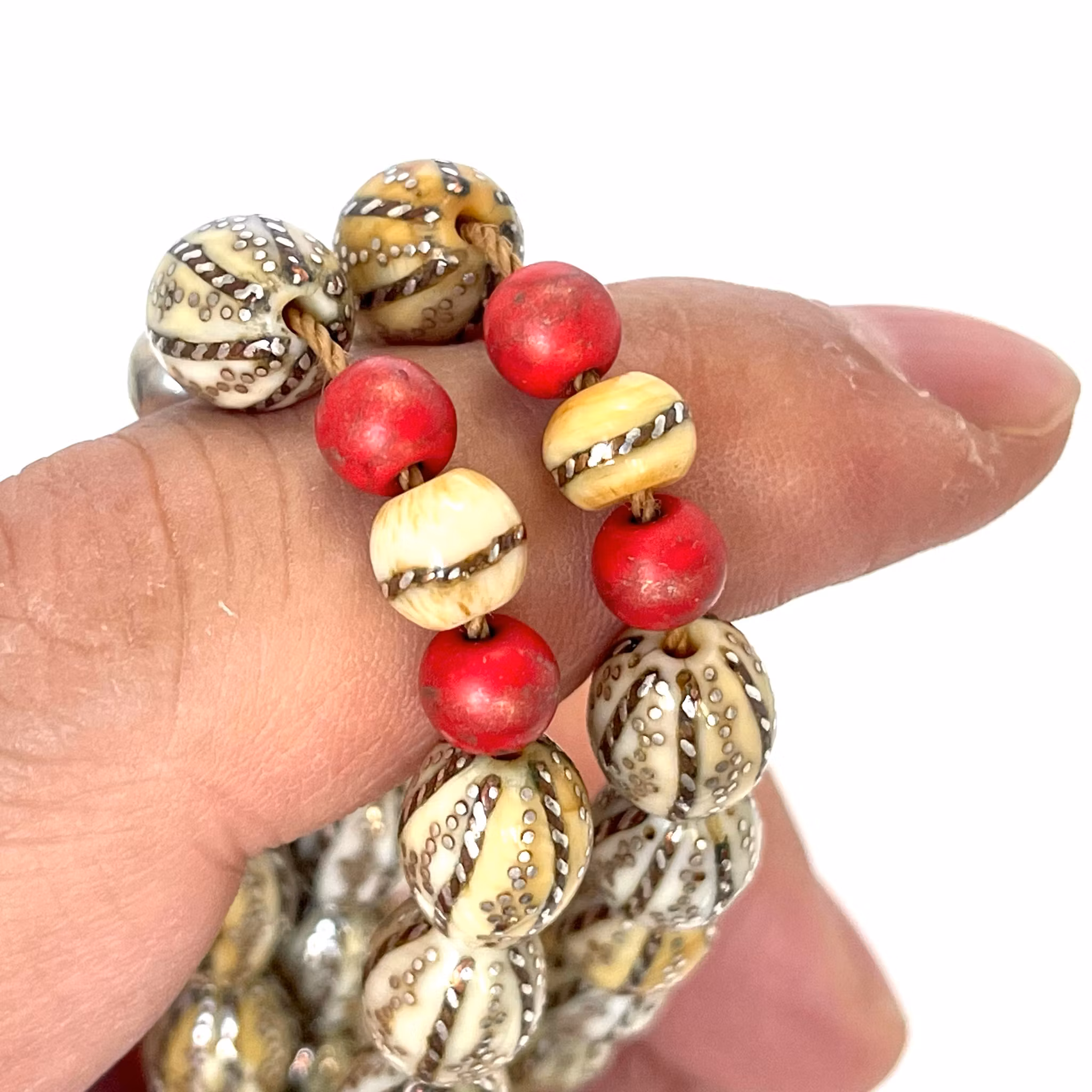 Antique Ivory and Silver Rosary Tesbih