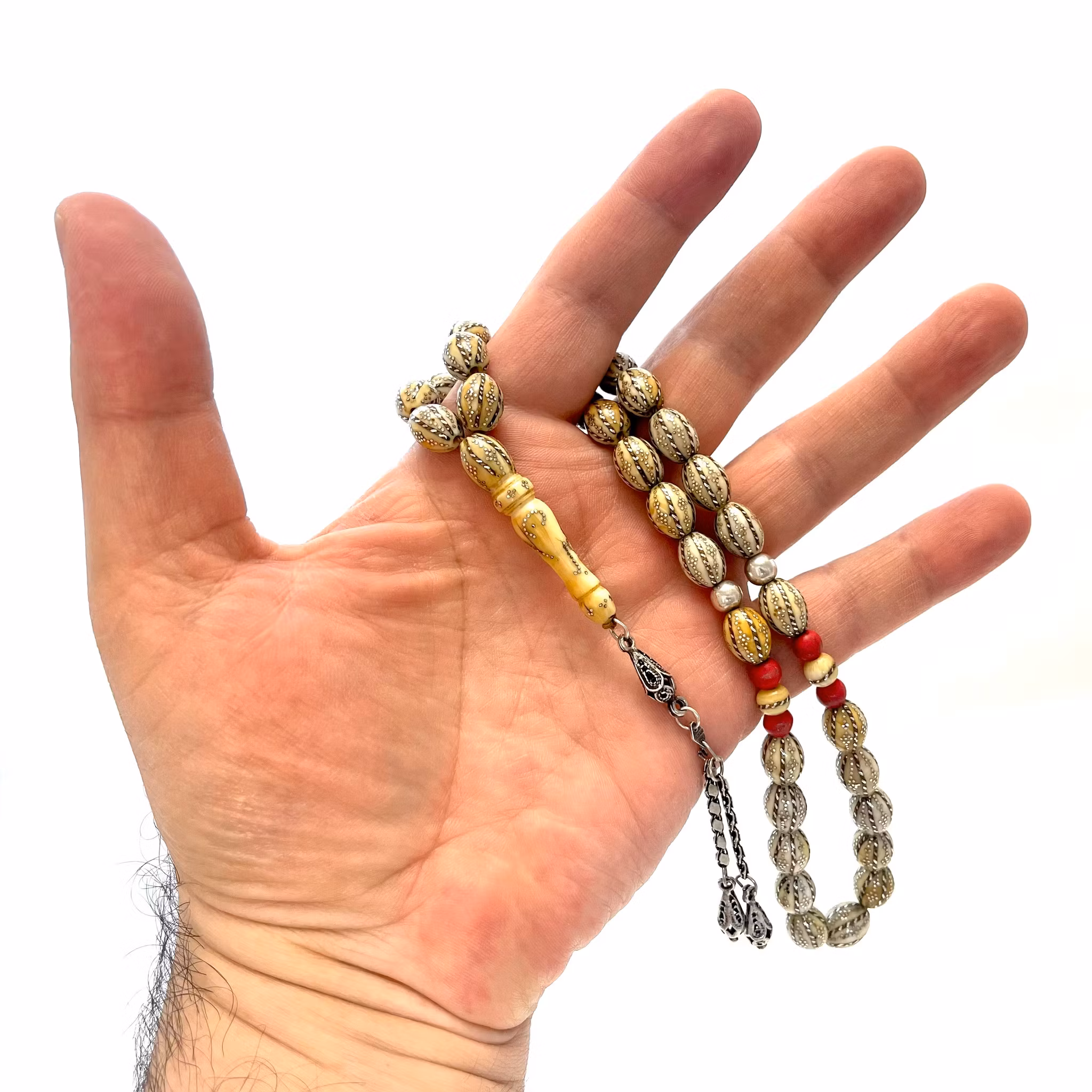 Antique Ivory and Silver Rosary Tesbih