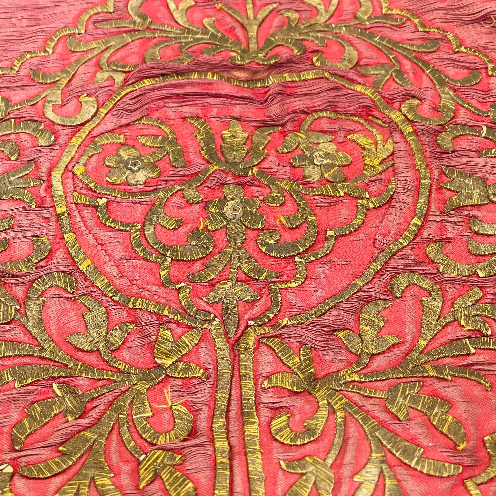 Ricamo antico Serma, seta, Impero Ottomano, XVII secolo