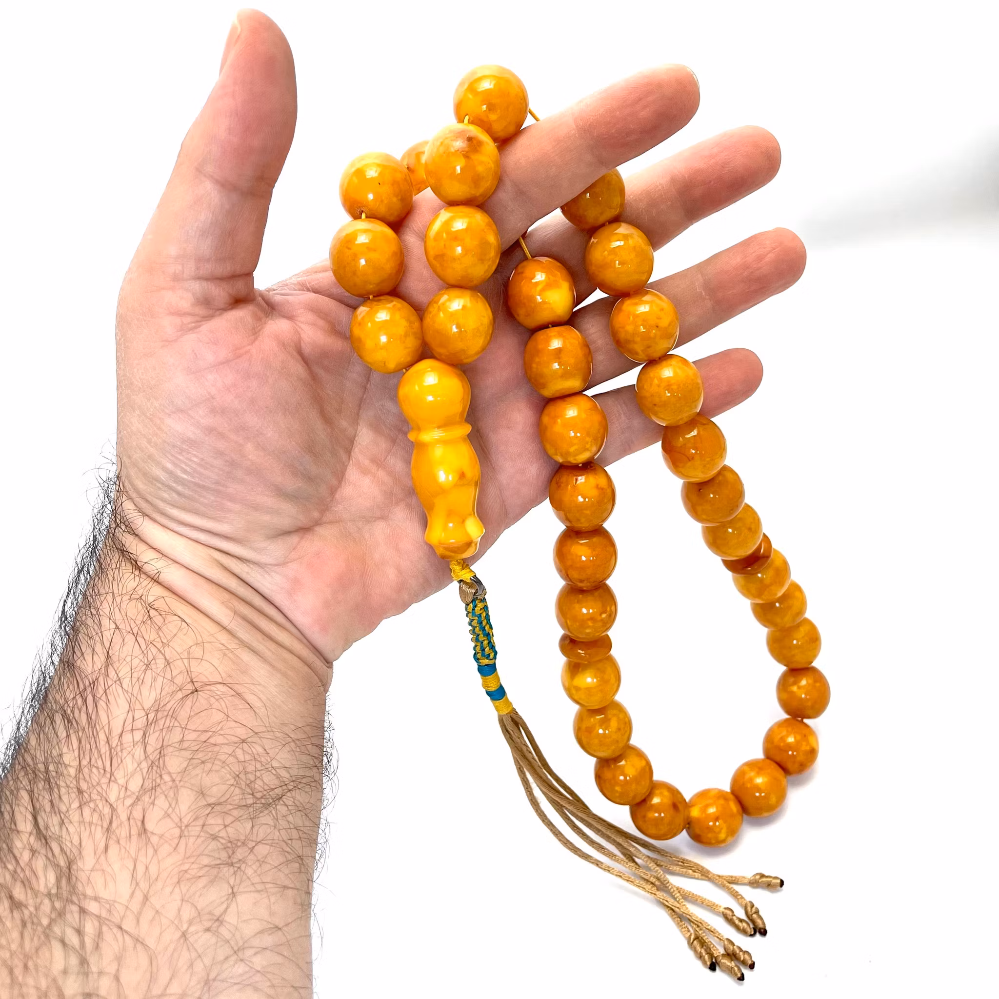 Gammel presset rav rosenkrans 150 g