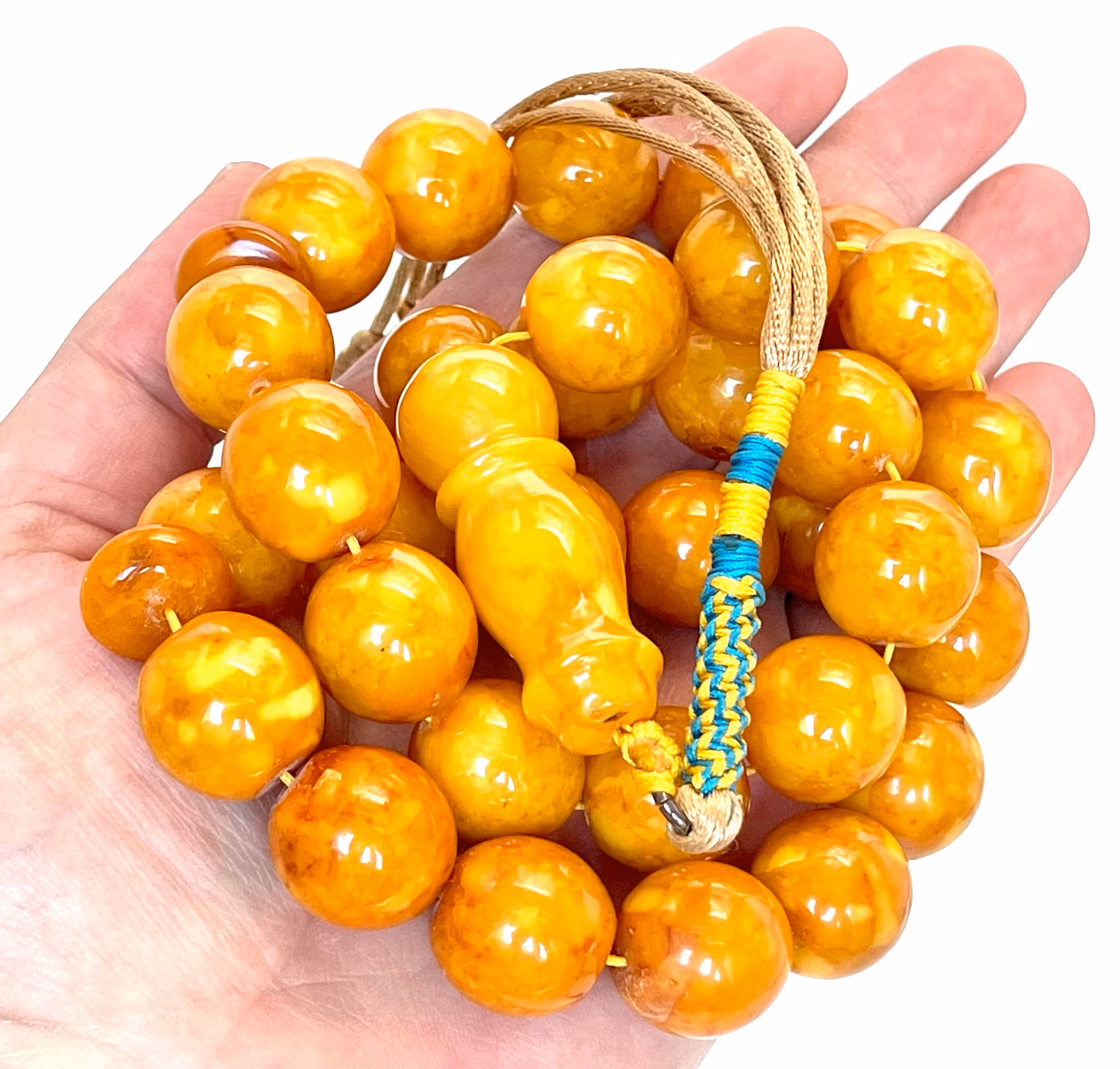 Gammel presset rav rosenkrans 150 g