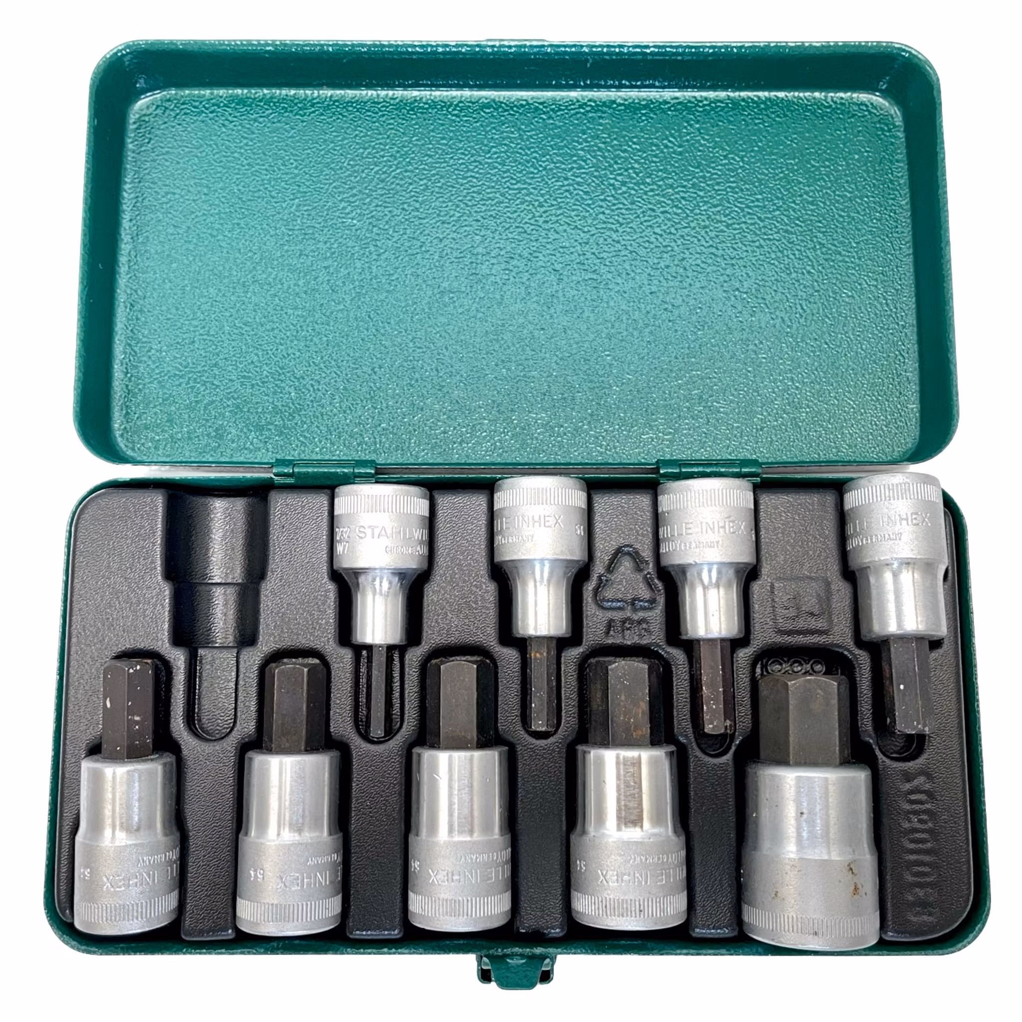 Stahlwille hylsnyckelsats i plåtlåda