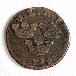 1 Öre KM 1719 Ruotsin kolikko