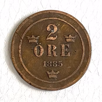 2 ÖRE 1885 Svenska Mynt