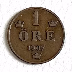 1 ÖRE 1907 Swedish Coin