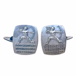 LFA zilveren manchetknopen Stockholms Tidningen Riksskytte 1960