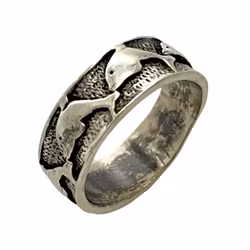 Sterling 925 Silver ring med delfiner