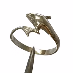 Sterling 925 Silver ring med delfin