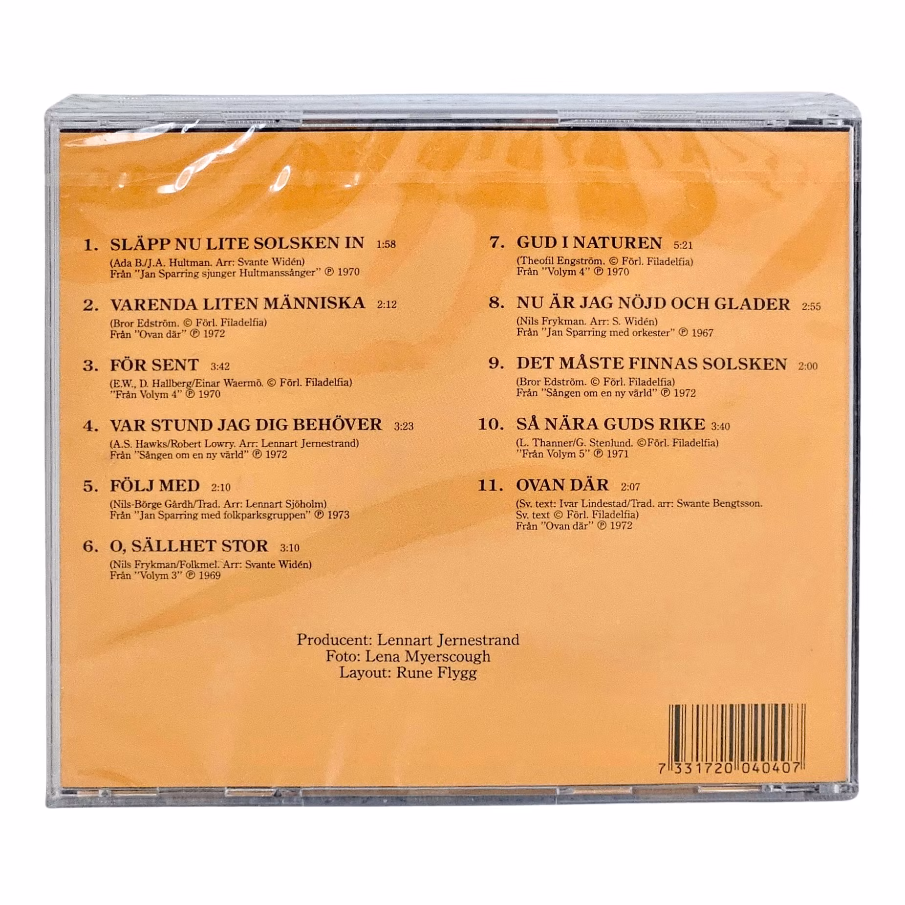 Jan Sparrings Bästa, CD NY