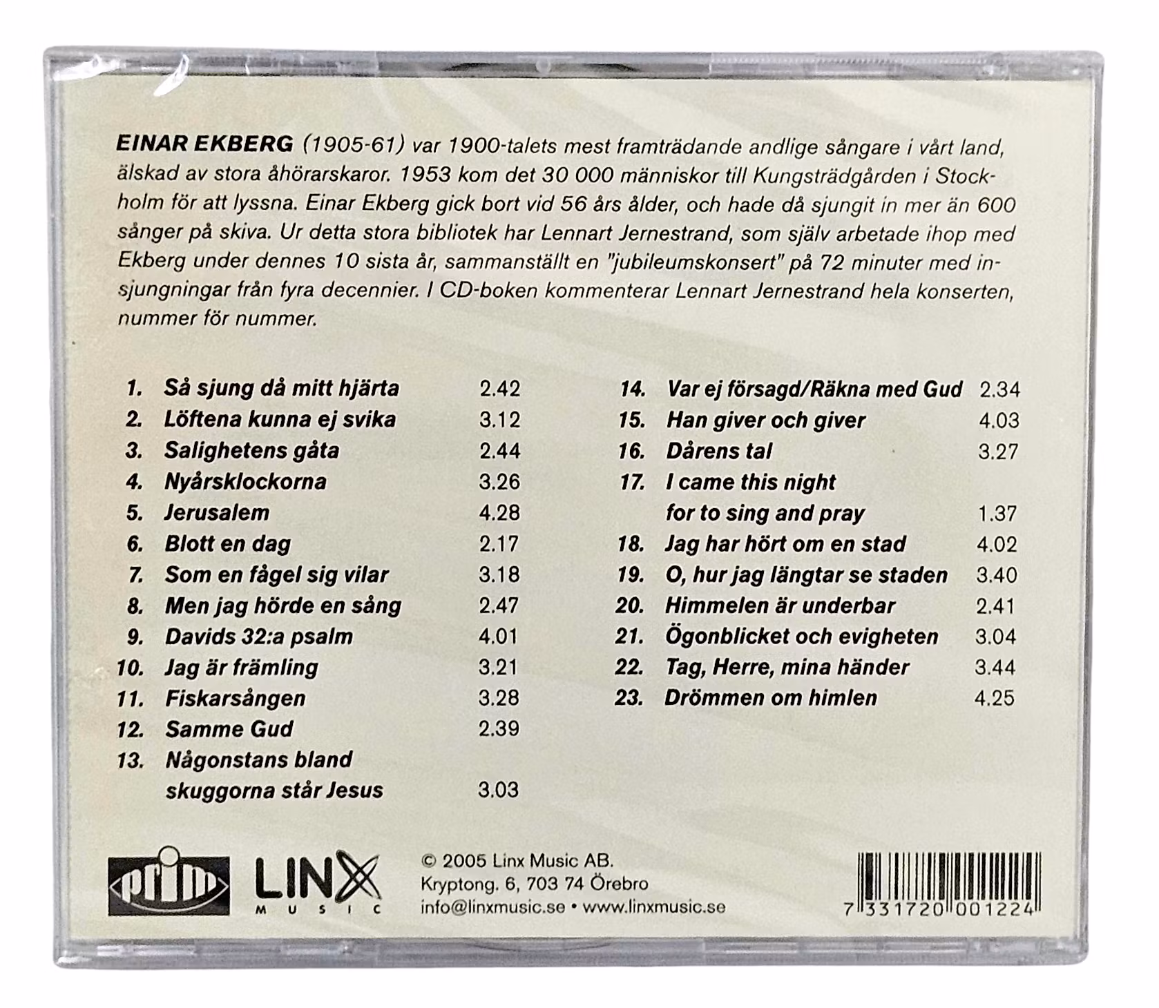 Einar Ekberg, Alors chante alors mon cœur, CD NOUVEAU